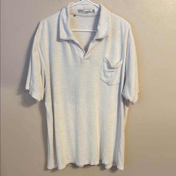 Criquet Terry Cloth White Polo with Pocket Size XL - Picture 1 of 8